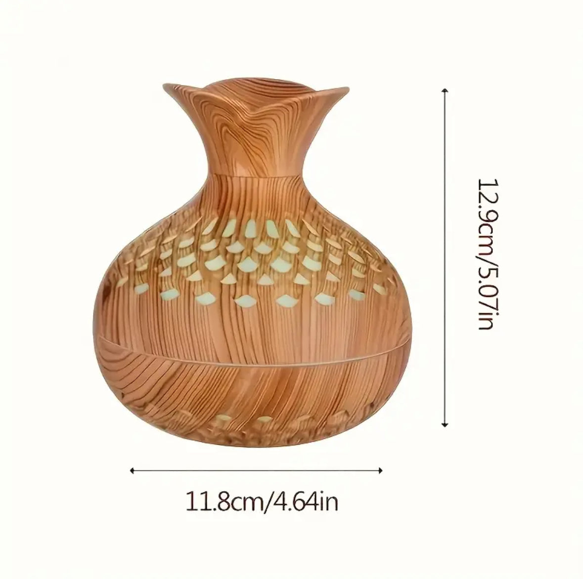 Diffuseur d'huiles essentielles en bois élégant avec éclairage